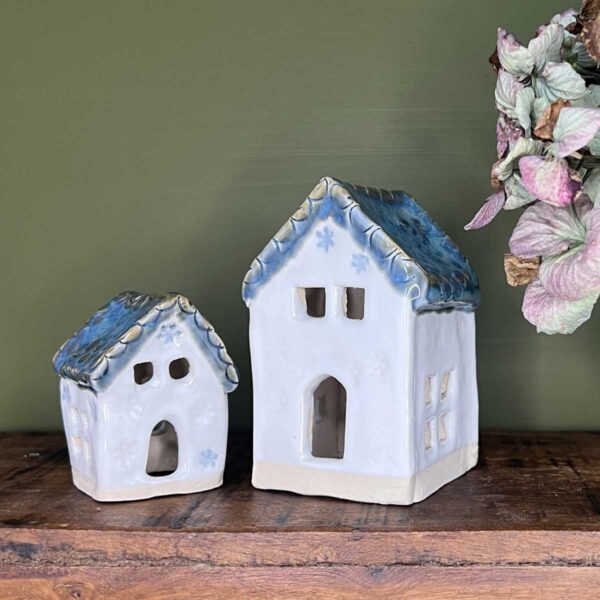 White Ceramic House Set