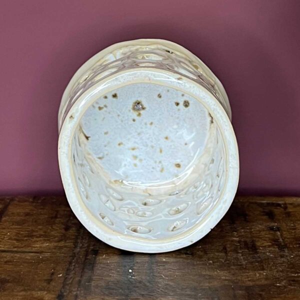 ceramic tea light with holes