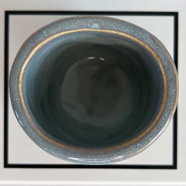 Unique Squished Pot Blue Grey Small - Image 2