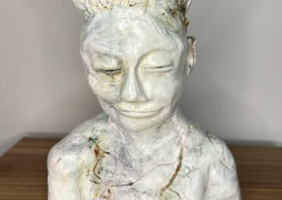 Human Ceramic Bust Sculpture – Regaining Power From the Earth