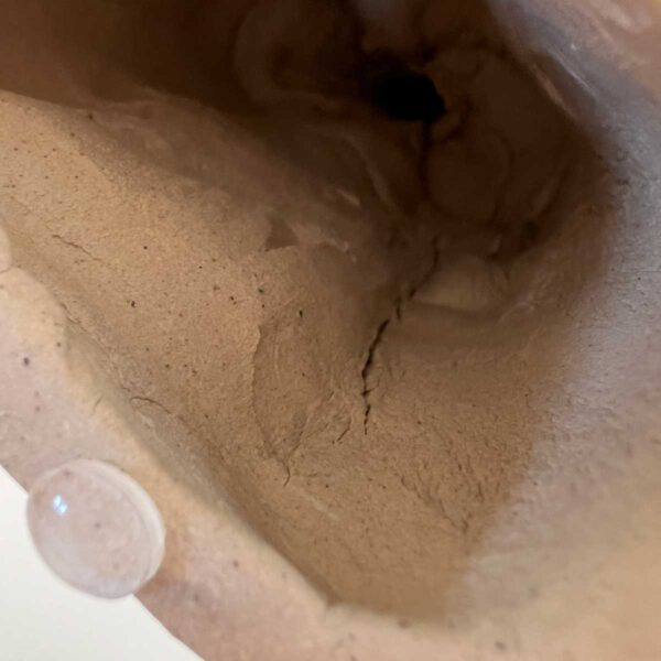 ceramic forest rabbit - crack on inside