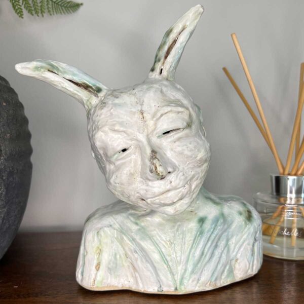 Spring Ceramic Figure Rabbit Human Spring's Wisdom