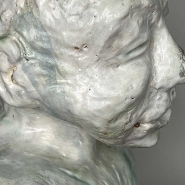 spring ceramic figure rabbit human springs wisdom face details