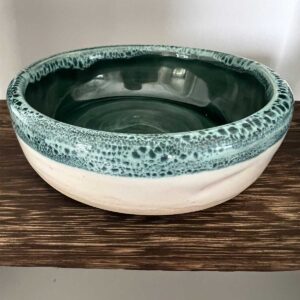 ceramic green white pot