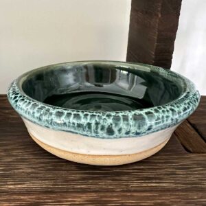 ceramic green white pot