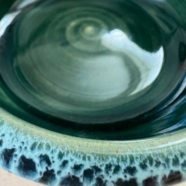 ceramic green white pot