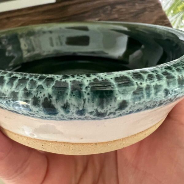ceramic green white pot