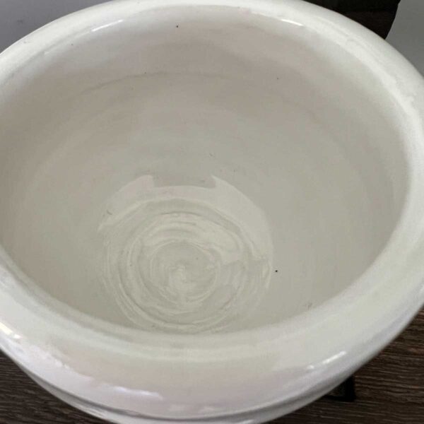 ceramic green white pot
