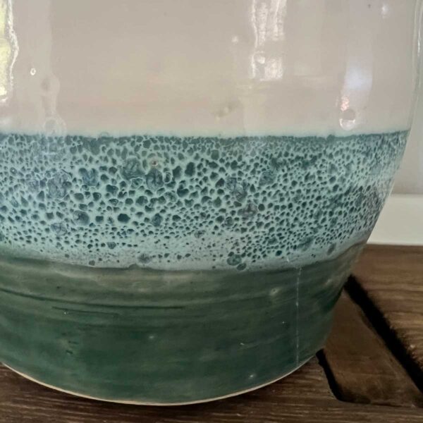 ceramic green white pot