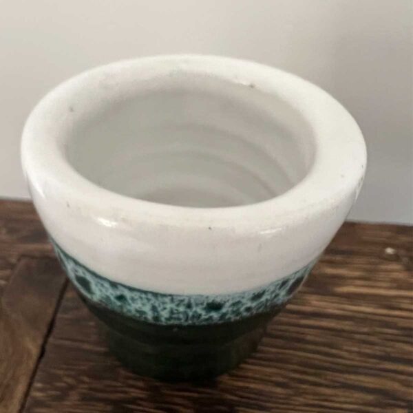 ceramic green white pot