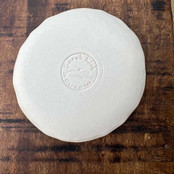 botanical trinket dish pink & natural colours - underside