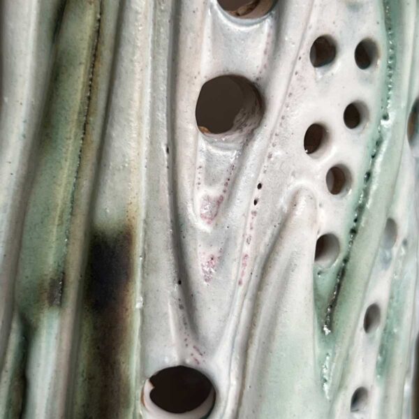 ceramic lantern tree bark design 21cm