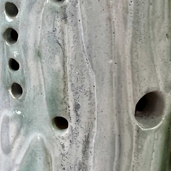 ceramic lantern tree bark design 23cm