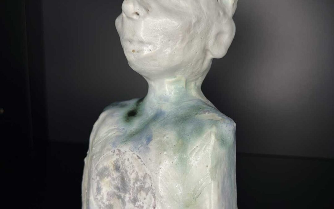 Ceramic Hare Bust Sculpture – Hare Moon
