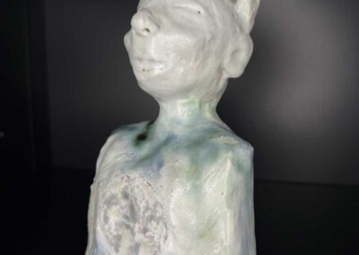 Ceramic Hare Bust Sculpture – Hare Moon